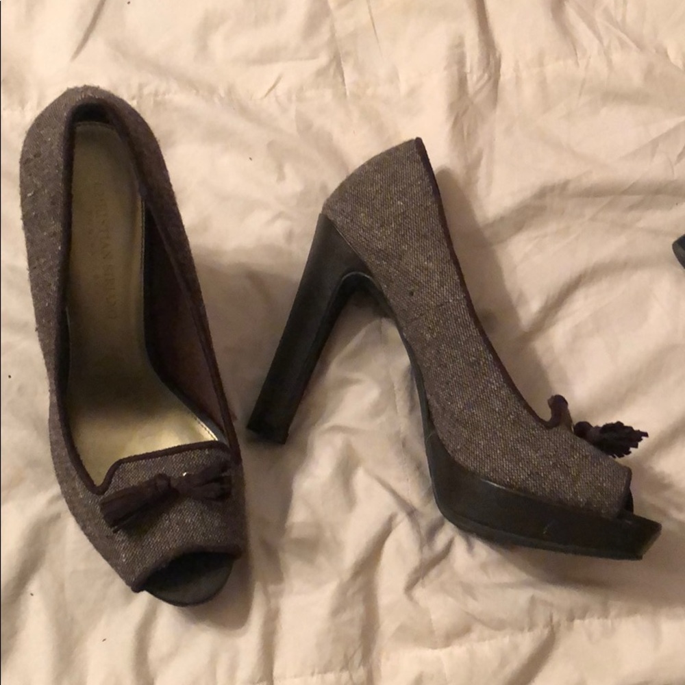 Brown heels by Christian Siriano